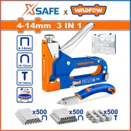 WADFOW WGU4B06 3IN1 stapler set, length 4-14mm, used for straight nails, U staples, concrete staples