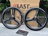 靚價 (買車直接升級連組裝都係$3XXX) ( Java Neo 改裝專用 ) 新款 BLASTWAVE BLAST WAVE 冲擊波 桶軸碟剎 16吋 349 / 20吋 406 碳纖維三刀輪組( 