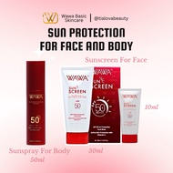 WAWA SUNSCREEN FOR FACE SPF 50 | SUN SPRAY WAWA | WAWA BODY WHITENING LOTION SPF 50