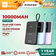 Pineng PN-891PD Built-in Cable 22.5W 10000mAh Powerbank