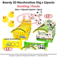 Beardy 3D Marshmallow Duckling / Panda 30g x 12packs Halal Viral Candy Peeps SO FLUFFY