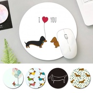 High Quality Animals Dogs Dachshund Mouse Mat mouse non-slip pad player pad Round size rubber Gaming mouse Pad office Desk Mat