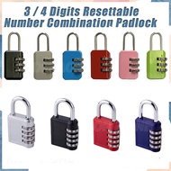 Zinc Alloy 3-4 Digits Number Lock Combination Padlock Password Padlock for School Gym Locker Outdoor