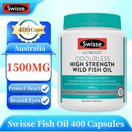Swisse Fish Oil 1500MG 400Capsules  Supplement Omega 3 DHA+EPA nutrition original 【Exp02/2028】