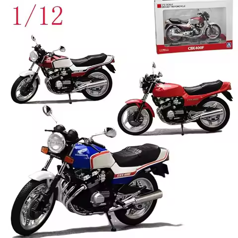 Aoshima Diecast 1/12 Scale Honda Alloy Motorcycle Model Honda CBX400F Model Kit Car Model Toys for B