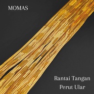 Gelang Snake Skin Dewasa Bajet Emas 916 Tulen / Rantai Tangan Emas 916 Tulen / Rantai Tangan Kulit U