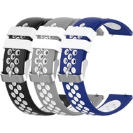 FitTurn Two-Color Breathable Hole Quick Release Bands 20mm for Garmin Approach S50 S40 S42 S12/Forer