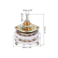 MECCANIXITY 2P10T Rotary Switch 2 Pole 10 Position Band Selector 2 Deck for TV Radio Home Machine 3 