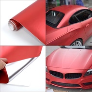 【SUPERSL】Satin Matte Chrome Metallic Red Vinyl Film Wrap Car Sticker Bubble Free 30*150cm