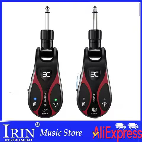 UHF Guitar Wireless System IRIN EPW-A Rechargeable Audio Transmitter Receiver For Guitar Amplifier G