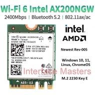 - Intel 6 AX200 802.11AX Wireless Wifi Card AC BT5.1 NGFF M.2 2G 5G