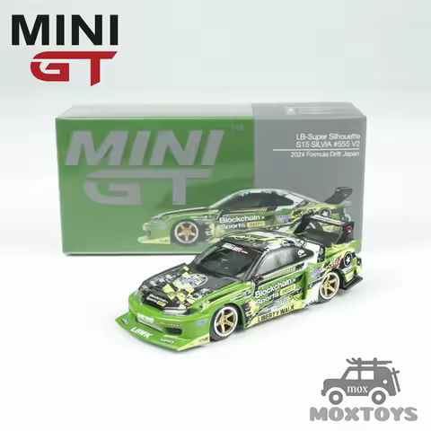 MINI GT 1:64 LB-Super Silhouette S15 SILVIA #555 V2  2024 Formula Drift Japan RHD MGT00823 Diecast M