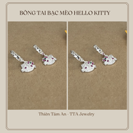 Bông tai Mèo Hello Kitty cho bé gái sáng đẹp - Hoa tai Bạc thật TTA Jewelry BB007