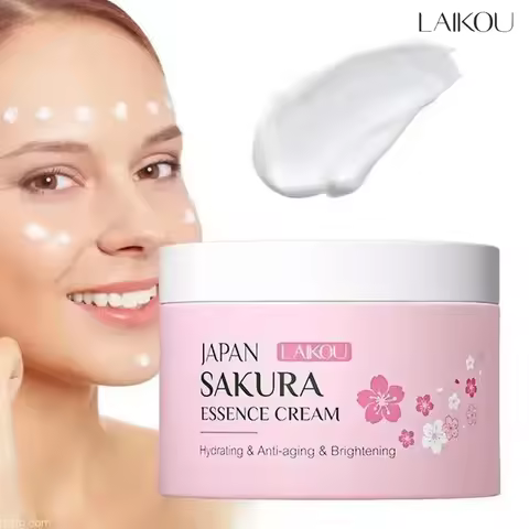 LAIKOU Japan Sakura Essence Cream Cherry Blossom Facial Cream Heavy Moisturizer Improving Dryness & 