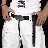 Punk Cross Black Belt Y2k Retro Men Fashion Belt Accessories
