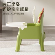 Backrest Eating Baby Stool Eating Dining Chair Foreign Trade Anti-Seat Baby Shock Plastic Stool Chil