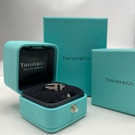 Tiffany&amp;Co  18K白金 T-Wire 雙T 鑽石戒指