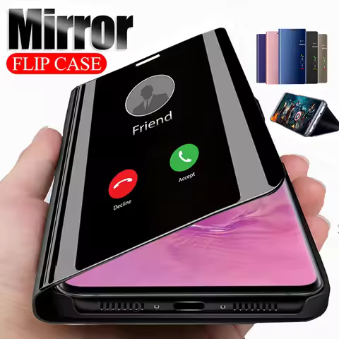 Covers For Xiaomi Redmi 9a 9c Nfc Case Smart Mirror Flip Case On Readmi Redmy Redme 9 A C A9 C9 6.53