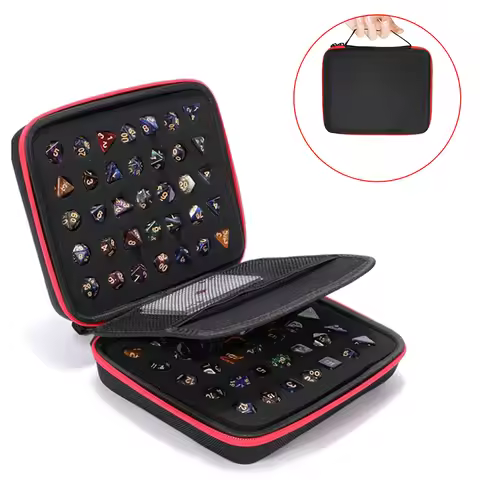 【Hard Carrying Case For RPG Board Games Dice Package EVA 70 Hole Dice Bag With Partition For Portabl