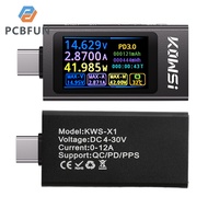KWS-X1 DC4-30V 0-12A màn hình IPS độ nét cao 114 inch Máy đo phát hiện điện áp và dòng điện loại C