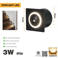 LOCAL789 EILON 3W Step Lamp Warm Light Model Lc-5801F /BK Black Shop In