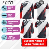 Axellent Diagonal Dual Furious Design Jersey jersi baju custom nama lengan panjang pendek muslimah P