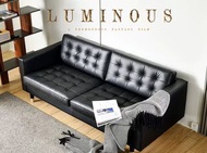 北歐型格摩登時尚拉扣工藝芝加哥系列真皮,牛皮梳化,三座位梳化.204L X 89D X 78H CM有兩款色供選擇原價:$14500