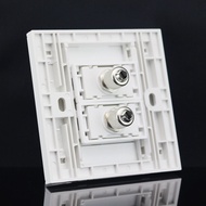 Type 86 TV Panel Cable TV Socket Panel 86 Wall Two-Bit Antenna Socket Dual TV Socket