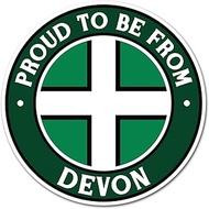 2 x 10cm Proud Devon Vinyl Stickers - Flag to Be from England County UK GB Patriotic Travel Decal Sc