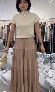 韓國大熱網紅店MATIERE 杏色百褶裙