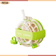 PkYeG 2 trong 1 Ice Cube Tray với rơm Silicone Ice Cube chai nước không có cảm ứng Ice Maker cho tủ 