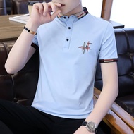 Rich bird men's t-shirt polo shirt Rich bird men's t-shirt polo shirt men's Short-Sleeved men's Summer Pure Cotton Half-Sleeved t-shirt Korean Version Trendy Clothes kfvm; s: nanyi