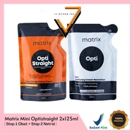 Matrix Mini Opti Straight 125ml x 2 Matrix Smoothing Matrix Hair Straightening Medicine