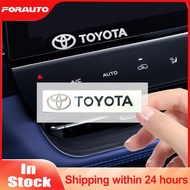 [Toyota] Metal Emblem Auto Decor Decals Reflective Car Window Wiper Stickers Car Accessories for Toyota Vios Crown Hilux Passo Altis Camry Harrier Innova Rush Yaris Alphard Hiace Fortuner Vellfire Corolla Cross Avanza