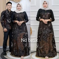 Ekstra Ada Jumbo Gamis Couple Gamis Batik Kombinasi Modern Sarimbit