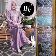 GAMIS SATIN KRISTAL / GAMIS BORDIR TERBAIK / GAMIS LEBARAN 2024 / DRESS TERBARU / DRESS BORDIR LANGS