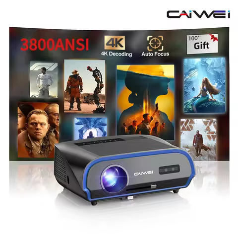 CAIWEI A10R 3800ANSI 1920 * 1080P Full HD 4K Projector Smart Android Auto Focus Outdoor Home Cinema 