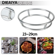 DIEAIYA Cauldron, Rotundity Bilayer Pot Storage Rack,  Stainless Steel Bold Wok Stand Kitchen