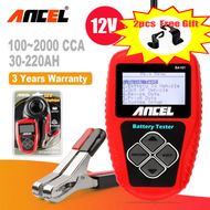 ANCEL เครื่องทดสอบแบตเตอรี่รถยนต์ BA101,เครื่องมือทดสอบระบบชาร์จเร็ว12 V 100ถึง2000CCA 12โวลต์สำหรับรถยนต์/มอเตอร์รถยนต์