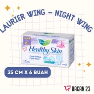 Laurier Healthy Skin Night Wing (6 Pads x 35cm) Pembalut Malam Softex