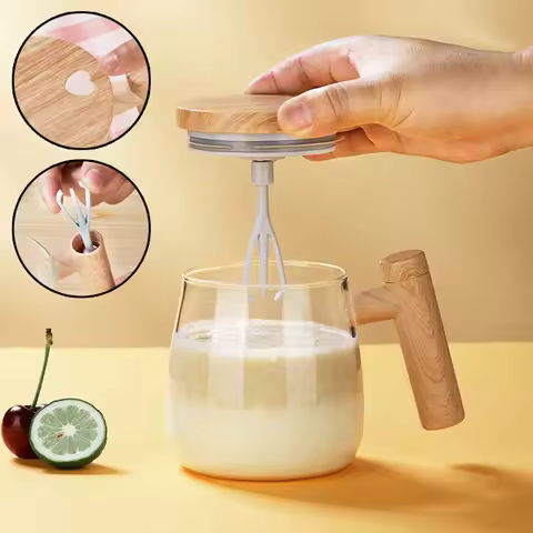 Portable Blender Self Stirring Coffee Mug Glass Mug Electric 400ML Self Mixing Cup High Speed Fast A