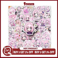 50pcs Kawaii Elysia Game Honkai Impact Stickers Phone Cup Laptop Diary Waterproof Sticker DIY