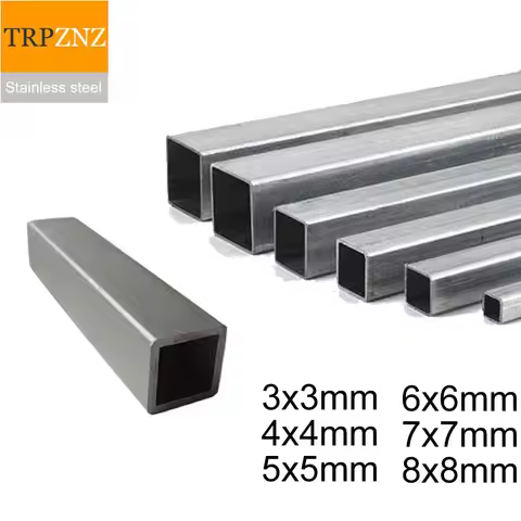 304 stainless steel small square tube pipe Hollow square steel rod Small diameter rectangular tube 3