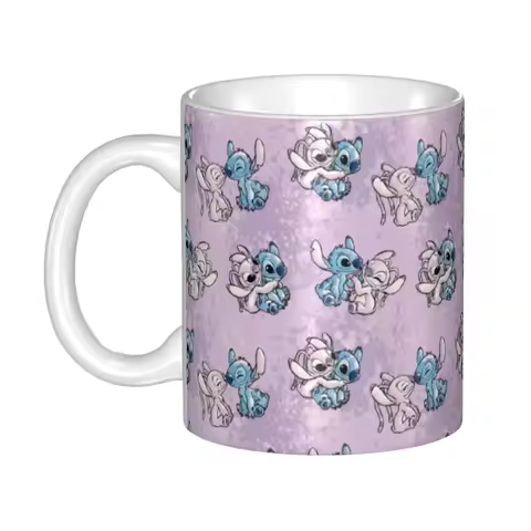 Custom Cartoon Animation Stitch Coffee Mug DIY Ceramic Tea Milk Cup