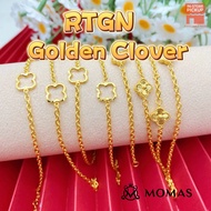 Rantai Tangan Golden Clover Emas 916 Original Gelang Emas 916 Tulen Rantai Tangan Emas 916 Bajet Mur