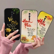 Oppo Reno / Reno2 F 2F / K3 case with calligraphy meaning peace of mind, fortune, parents