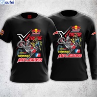 sufei-T shirt motorcross baju jersi hitam lengan panjang dan pendek