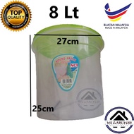 8Lt NCI 60224 27 CM Round Container Bekas Plastik round container with cover Food Container Food Tup