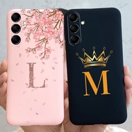 Samsung Galaxy M14 5G Case for SM-M146B Back Cover Crown Letter Soft Silicone TPU Phone Casing Samsung M14 5G Case