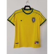 Retro  1998 Brazil home football short sleeved jersey